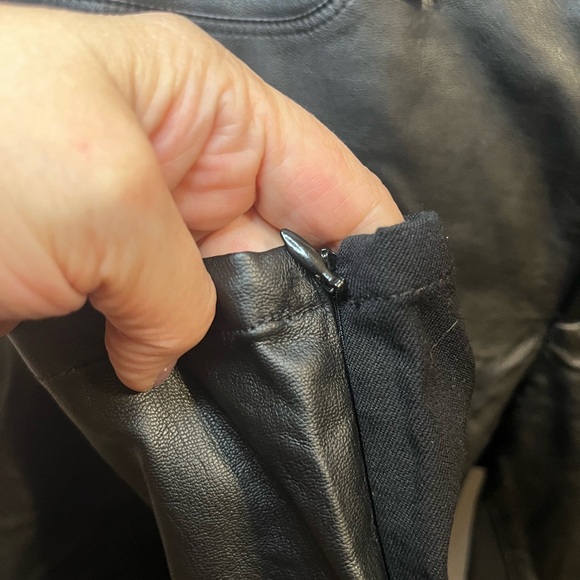 Banana Republic Black Faux Leather Front Sloan Ankle Jeans Womens Size 8 - Picture 6 of 8